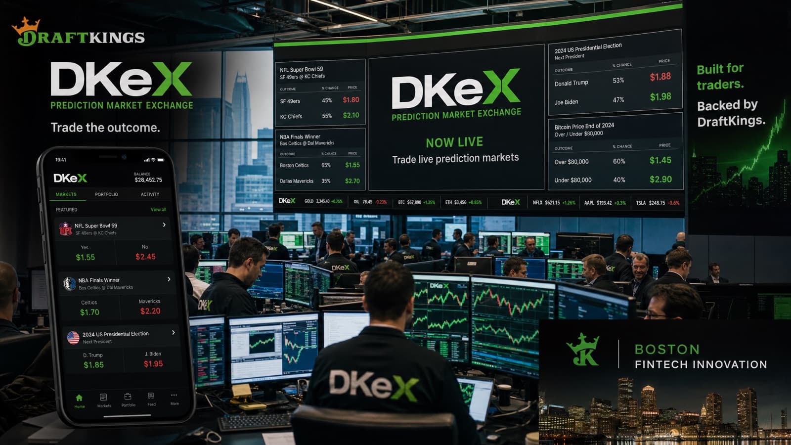 DraftKings Launches DKeX: Its Proprietary Prediction Market Exchange Is Now Live