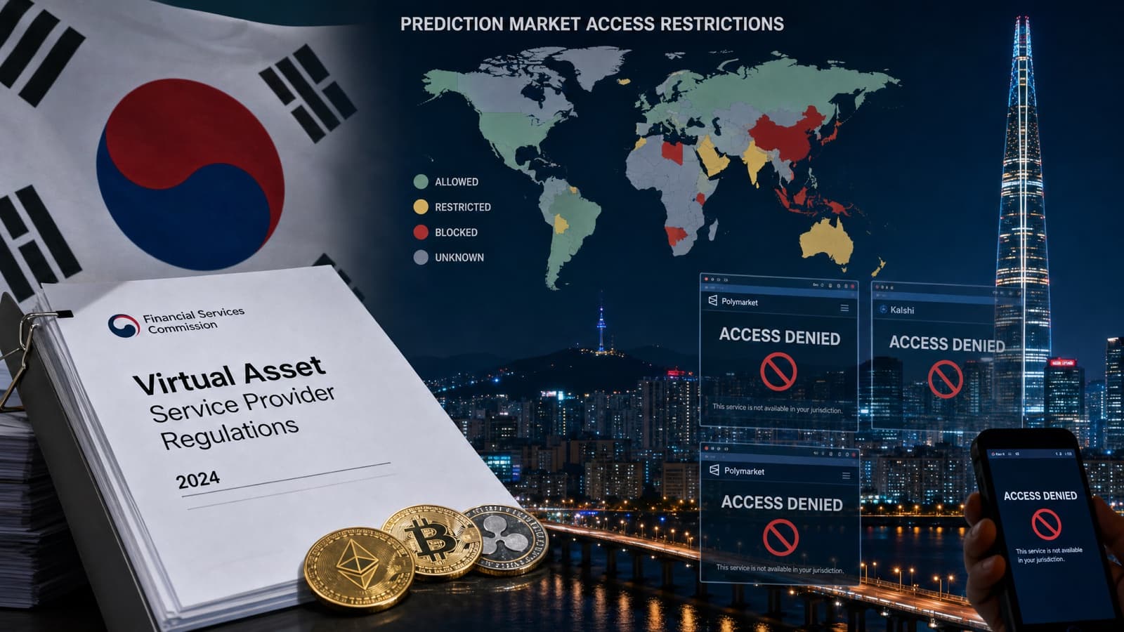 South Korea Blocks Polymarket as Global Prediction Market Regulation Diverges From the U.S.